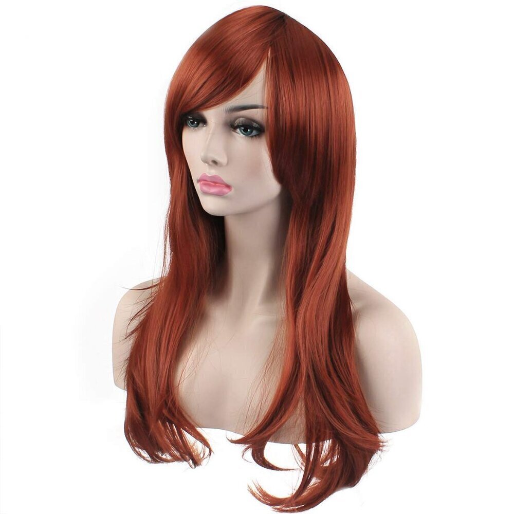 💫 Akstore Long Curly Hair Women Brown Heat Resistant 28-Inch 70cm Wig Cap - Picture 5 of 5
